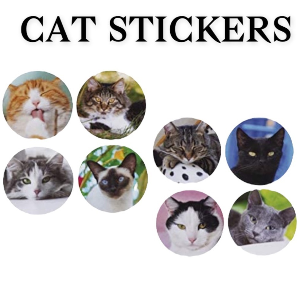 𝅺PACKAGE Seal Stickers Cute Cat Stickers 1.5”